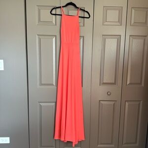 A’gaci coral maxi or bridesmaid dress gown